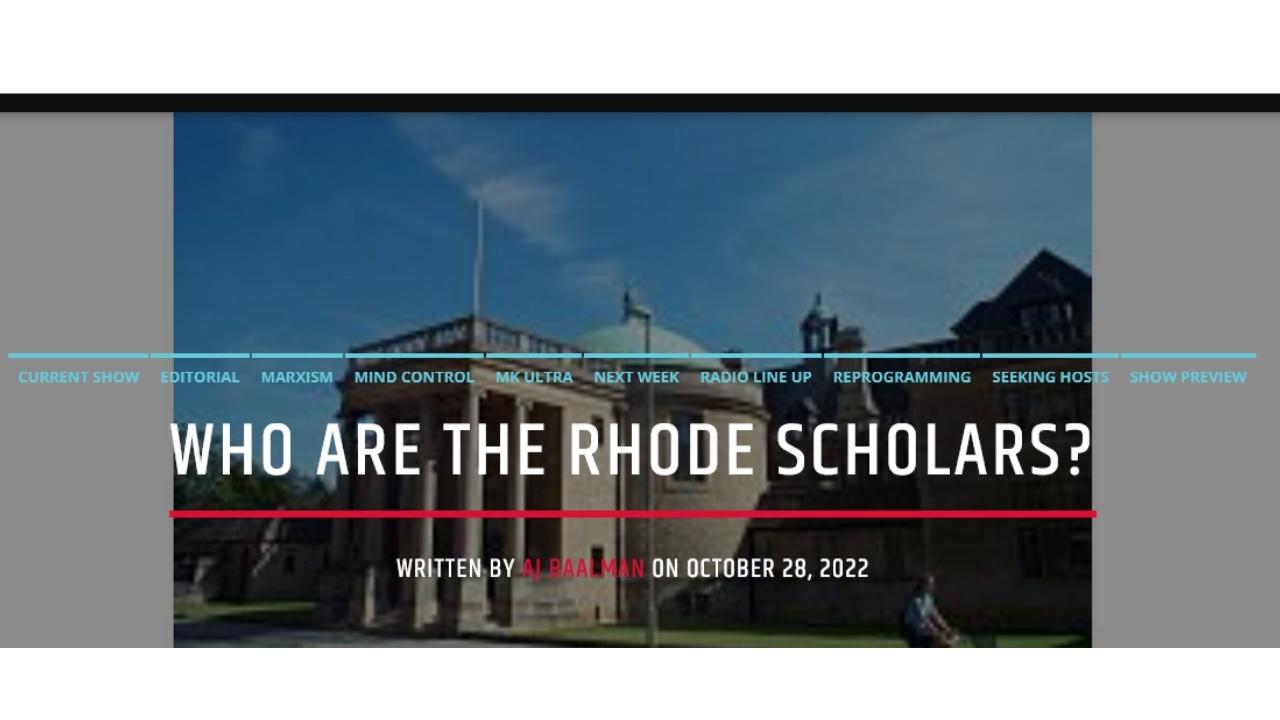 Who Are The Rhode Scholars? OMC Radio TV